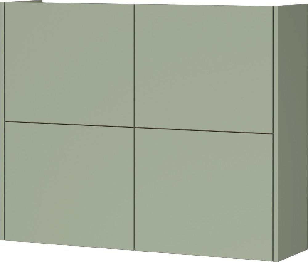Šedozelená matná závěsná skříňka 97x79x27 cm Binetto – Germania Germania
