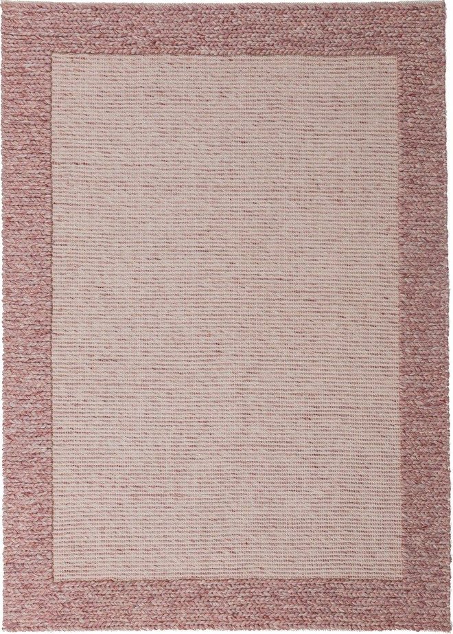 Světle růžový ručně tkaný koberec s příměsí vlny 160x230 cm Rue – Flair Rugs Flair Rugs