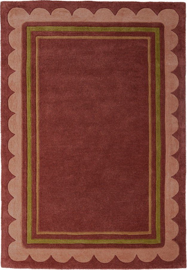 Vínový ručně tkaný vlněný koberec 160x230 cm Lois – Flair Rugs Flair Rugs