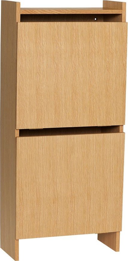 Výklopný botník v dekoru dubu v přírodní barvě 50x110x24 cm Forma – Hübsch Hübsch