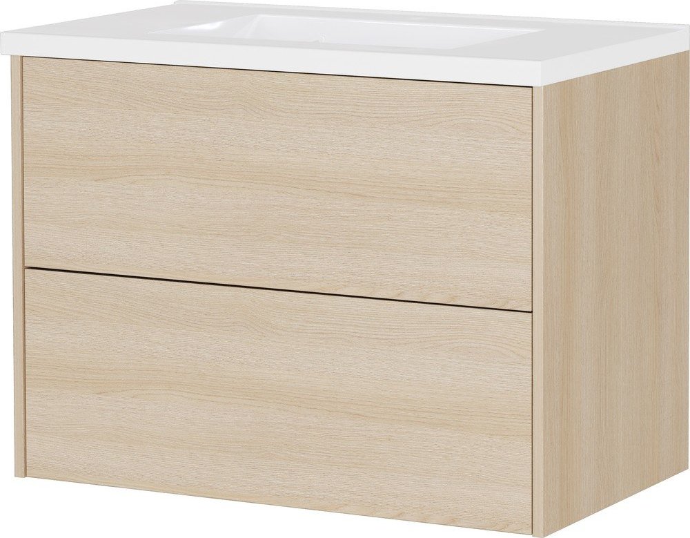 Závěsná skříňka pod umyvadlo v dekoru dubu v přírodní barvě 81x61 cm Bodera – Germania Germania