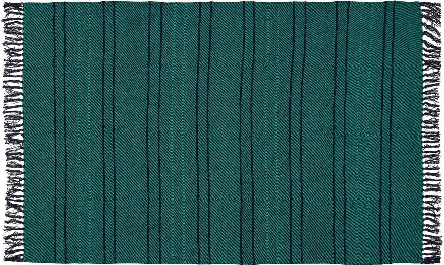 Zelená bavlněná deka 140x200 cm Tap – Hübsch Hübsch