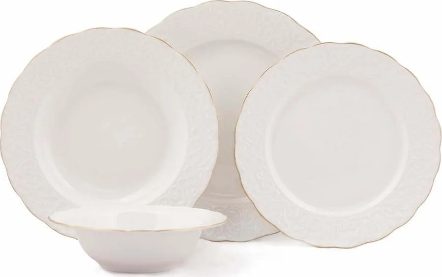 24dílná sada porcelánového nádobí Kutahya Simplicity
