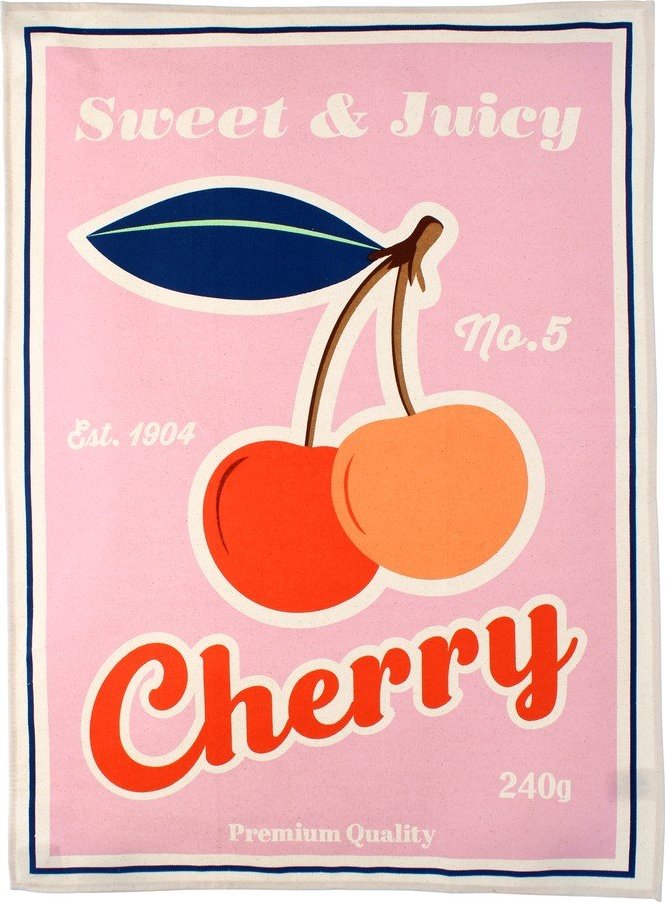 Bavlněná utěrka 70x50 cm Cherry – Rex London Rex London