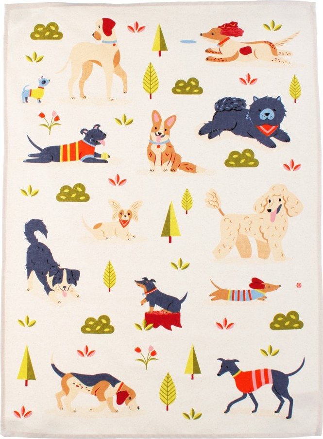 Bavlněná utěrka 70x50 cm Dog Park – Rex London Rex London