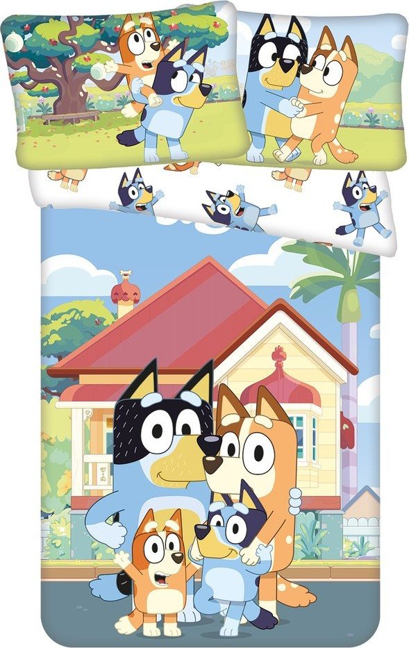 Bavlněné dětské povlečení do postýlky 100x135 cm Bluey – Jerry Fabrics Jerry Fabrics