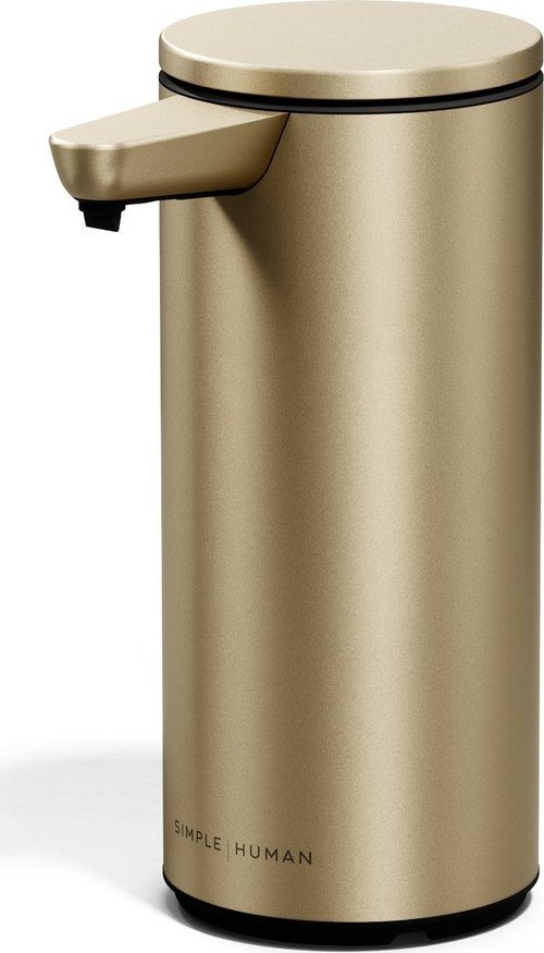 Bezdotykový ocelový dávkovač mýdla v matně zlaté barvě 266 ml – simplehuman Simplehuman