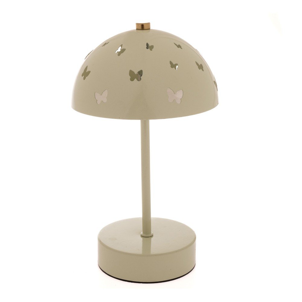 Béžová kovová dětská stolní lampa Butterfly – Dakls Dakls