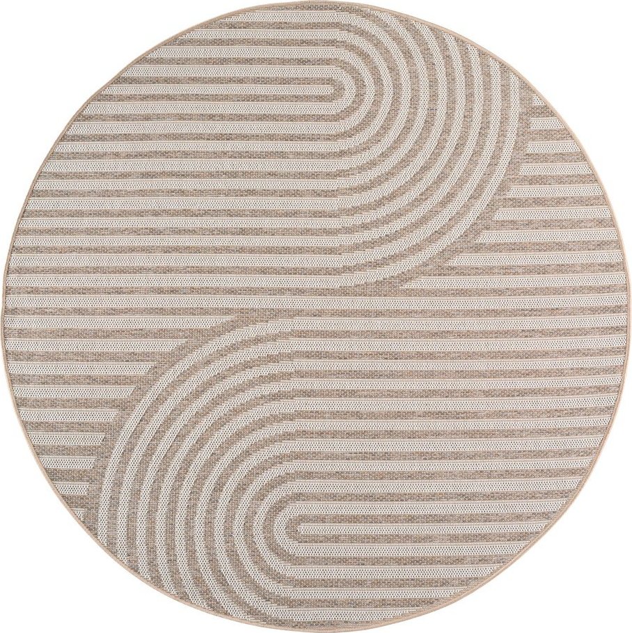 Béžový kulatý vnitřní a venkovní koberec ø 80 cm Desert 1301 – Ayyildiz Carpets Ayyildiz Carpets