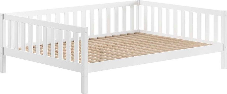 Bílá dětská postel z borovicového dřeva s roštem 140x200 cm Dallas – Vipack Vipack