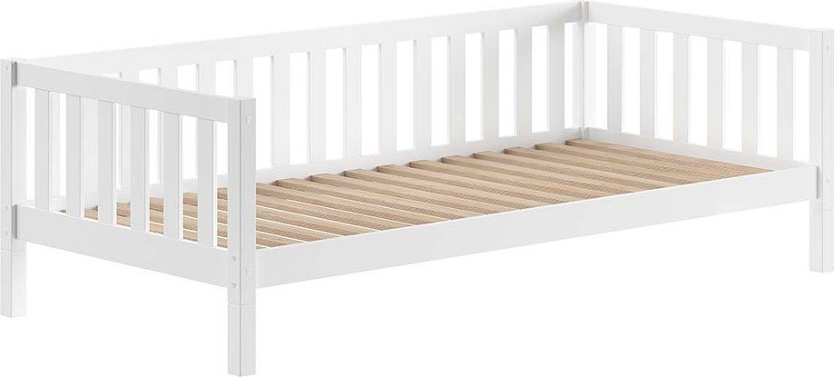 Bílá dětská postel z borovicového dřeva s roštem 90x200 cm Dallas – Vipack Vipack