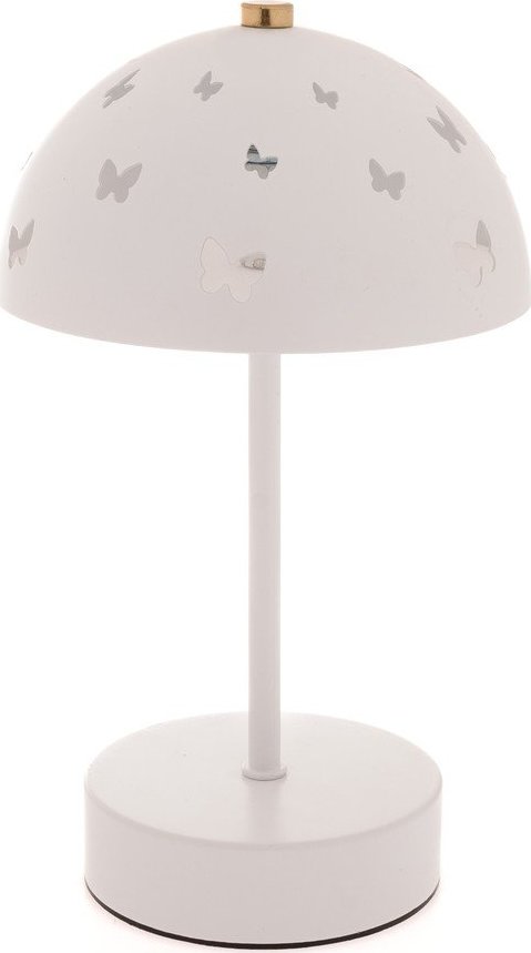 Bílá kovová dětská stolní lampa Butterfly – Dakls Dakls