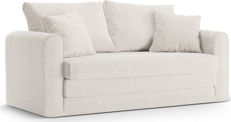 Bílá rozkládací pohovka 158 cm Lido – Micadoni Micadoni
