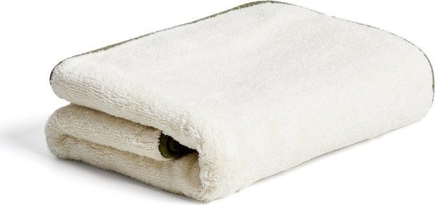 Bílá/zelená froté bavlněná osuška 70x140 cm Sedora – Kave Home Kave Home