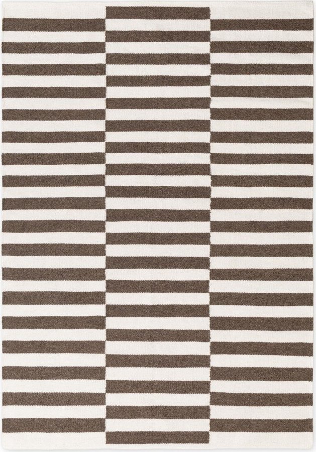 Bílý/hnědý oboustranný/ručně tkaný vlněný koberec 160x230 cm Vika – Hanse Home Hanse Home