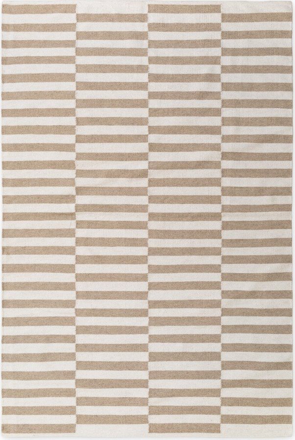 Bílý/světle hnědý oboustranný/ručně tkaný vlněný koberec 200x300 cm Vika – Hanse Home Hanse Home