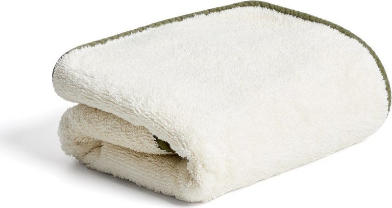 Bílý/zelený froté bavlněný ručník 50x90 cm Sedora – Kave Home Kave Home