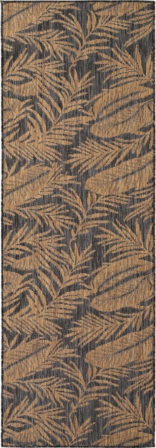 Černý/hnědý vnitřní a venkovní běhoun 80x250 cm Mira 1451 – Ayyildiz Carpets Ayyildiz Carpets