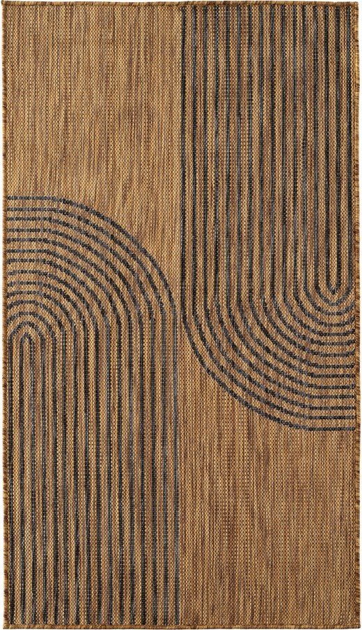Černý/hnědý vnitřní a venkovní koberec 60x100 cm Mira 1453 – Ayyildiz Carpets Ayyildiz Carpets