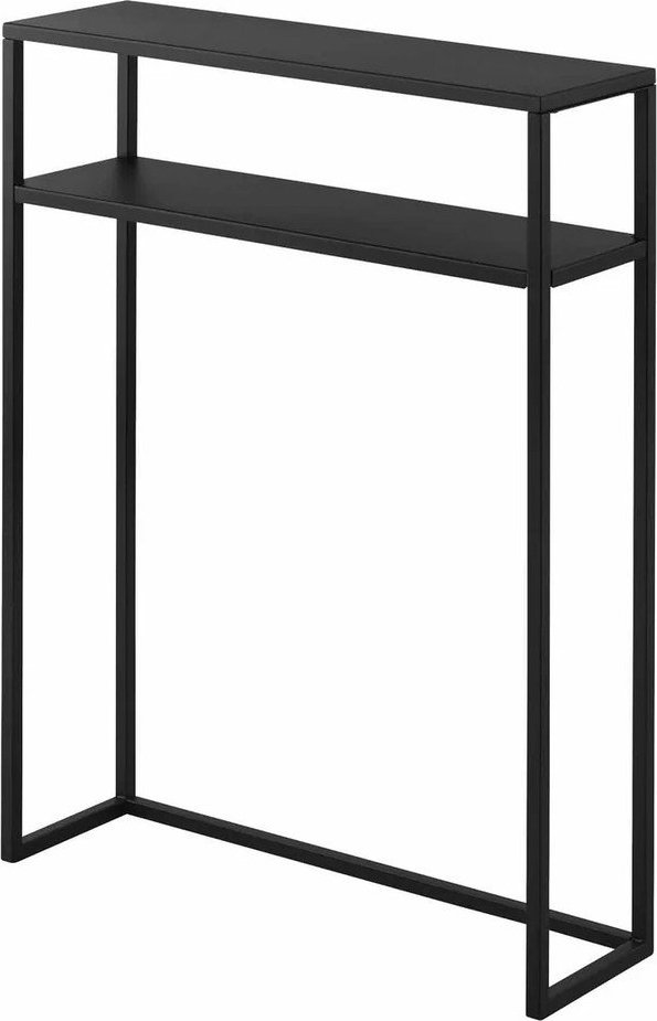 Černý kovový konzolový stolek 18x60 cm Tower – YAMAZAKI YAMAZAKI