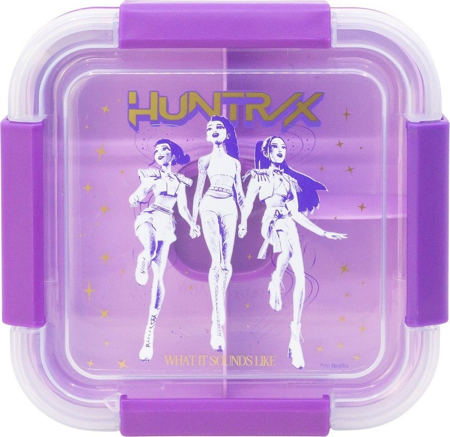 Fialový plastový dětský svačinový box K-Pop Demon Hunters – STOR STOR