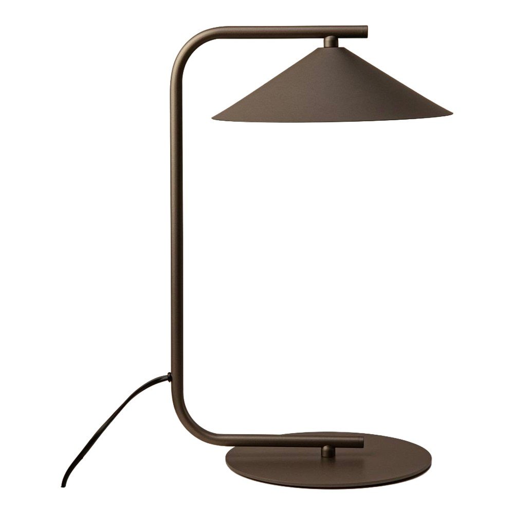 Hnědá kovová stolní lampa (výška 42 cm) Nocte – Micadoni Micadoni