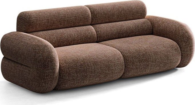 Hnědá žinylková pohovka 220 cm Neo – Micadoni Micadoni