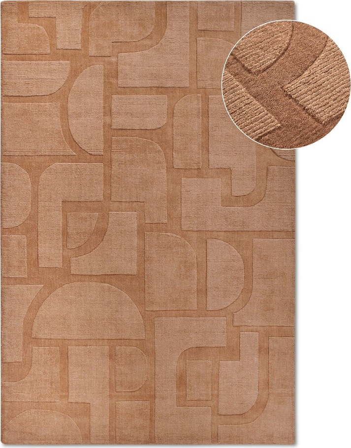 Hnědý ručně tkaný vlněný koberec 80x150 cm Alexis – Villeroy&Boch Villeroy & boch