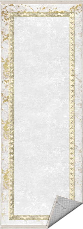 Koberec běhoun v bílo-zlaté barvě 80x200 cm – Mila Home Mila Home