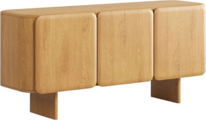 Komoda z dubového dřeva v přírodní barvě 160x76x45 cm Charlotte – Micadoni Micadoni
