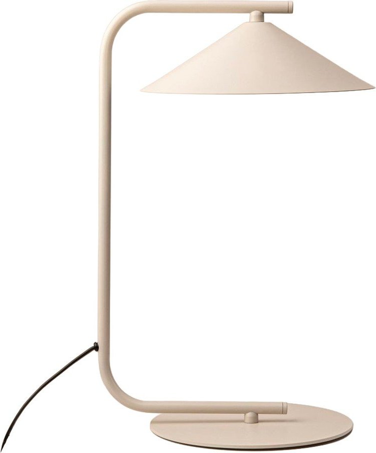 Krémová kovová stolní lampa (výška 42 cm) Nocte – Micadoni Micadoni