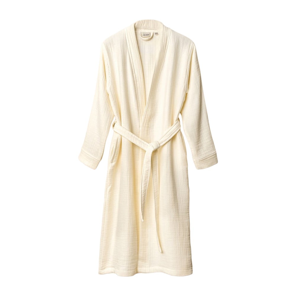 Krémový mušelínový župan velikost S/M Kimono – Foutastic Foutastic
