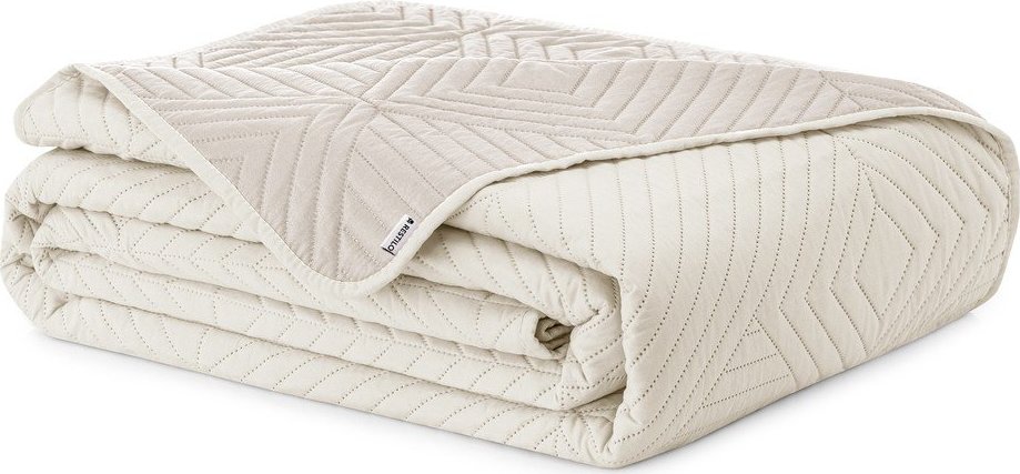 Krémový prošívaný přehoz z mikrovlákna 240x260 cm Softa – Restilo Restilo