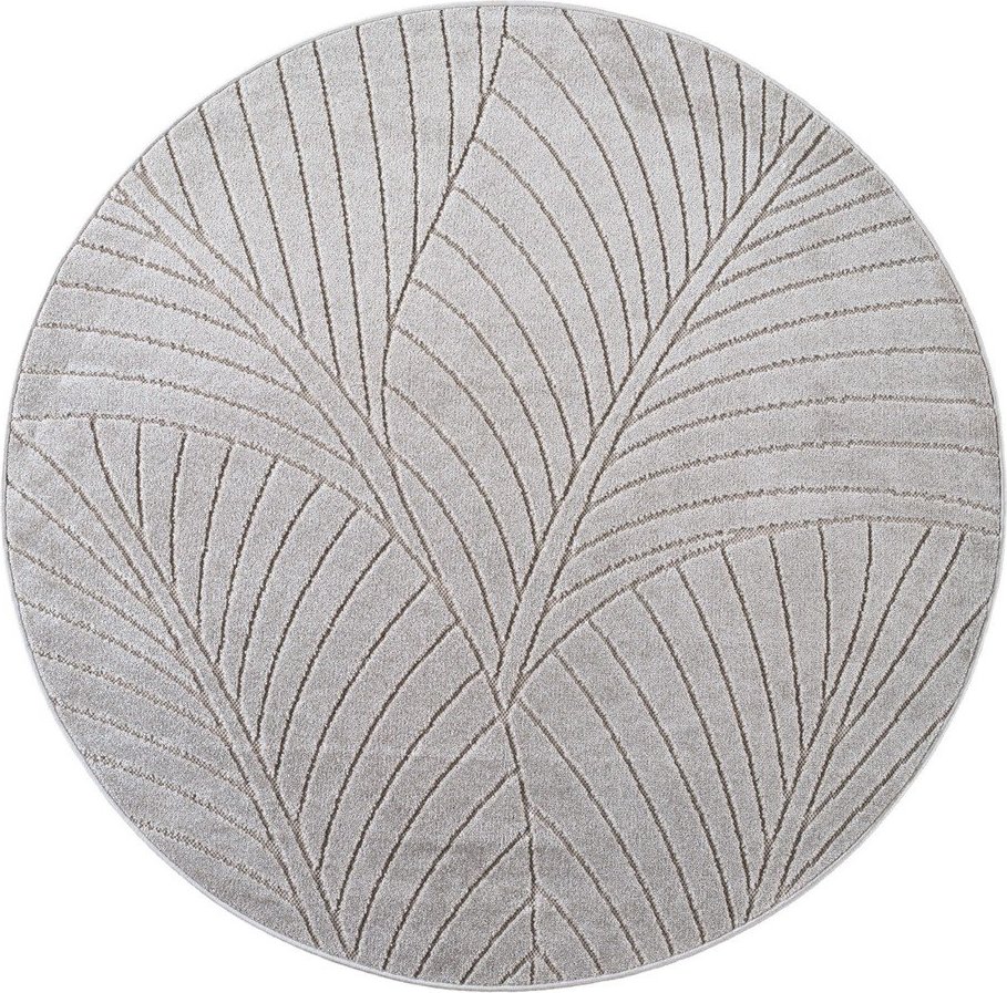 Kulatý vnitřní a venkovní koberec ve stříbrné barvě ø 160 cm Nova 1203 – Ayyildiz Carpets Ayyildiz Carpets