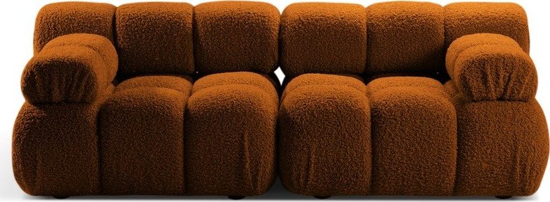 Modulární pohovka z textilie bouclé v terakotové barvě 188 cm Bellis – Micadoni Micadoni