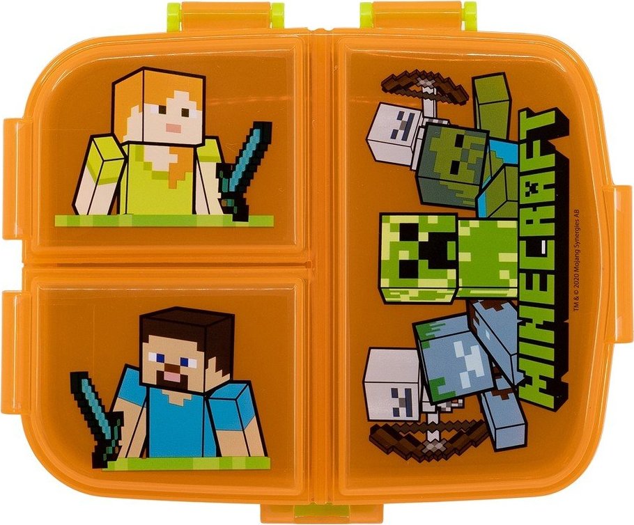 Oranžový plastový dětský svačinový box Minecraft – STOR STOR