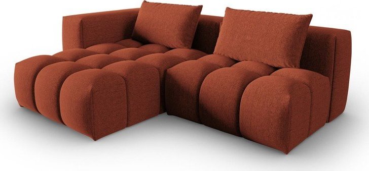 Rohová pohovka v terakotové barvě (levý roh/s lenoškou) Verona – Cosmopolitan Design Cosmopolitan design