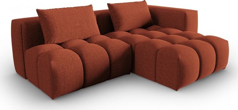 Rohová pohovka v terakotové barvě (pravý roh/s lenoškou) Verona – Cosmopolitan Design Cosmopolitan design