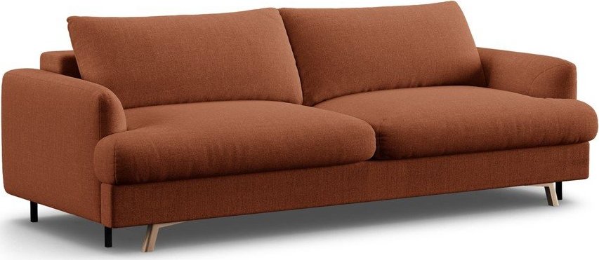 Rozkládací/s úložným prostorem pohovka v terakotové barvě 233 cm Naomi – Micadoni Micadoni