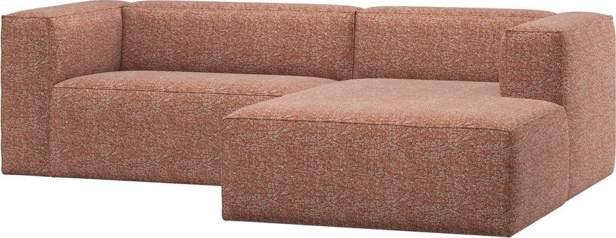 Starorůžová rohová pohovka (pravý roh/s lenoškou) Bean – WOOOD WOOOD