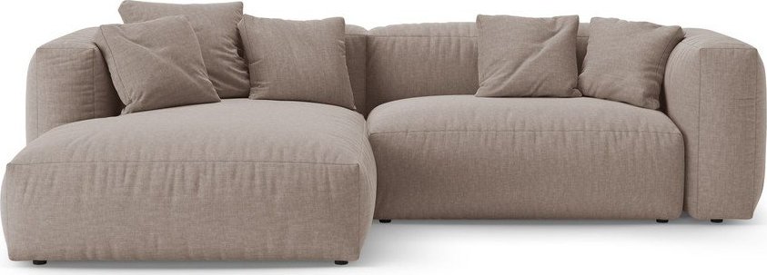 Světle růžová rozkládací modulární rohová pohovka (levý roh/s lenoškou) Martina – Micadoni Micadoni