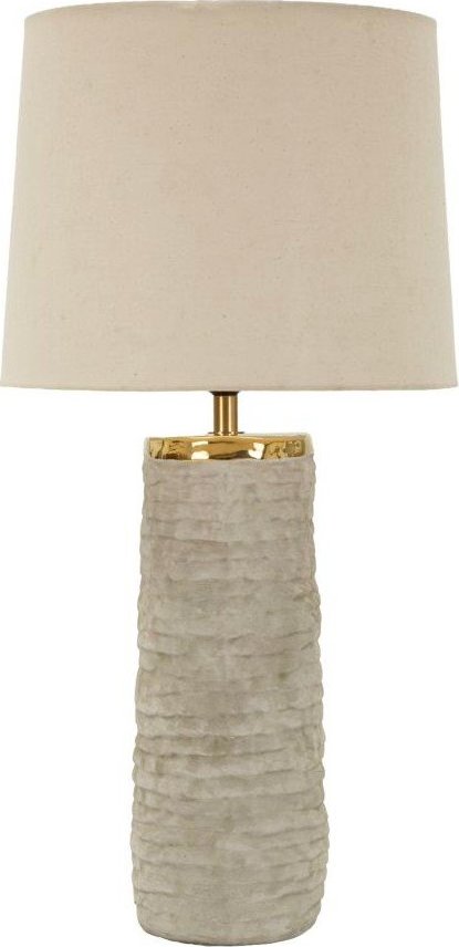 Světle šedá/krémová keramická stolní lampa s textilním stínidlem (výška 73 cm) Lima – Mauro Ferretti Mauro Ferretti