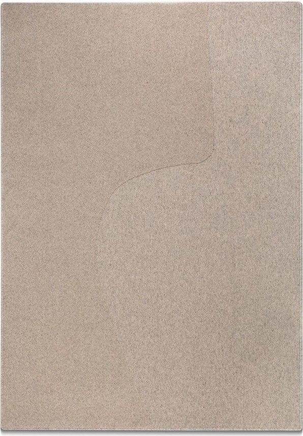 Taupe vlněný koberec 160x230 cm Abstract – Micadoni Micadoni