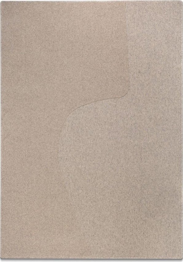 Taupe vlněný koberec 200x300 cm Abstract – Micadoni Micadoni