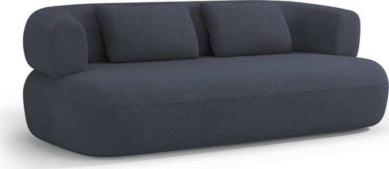 Tmavě modrá pohovka z textilie bouclé 178 cm Jenny – Micadoni Micadoni