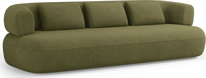 Zelená pohovka z textilie bouclé 226 cm Jenny – Micadoni Micadoni