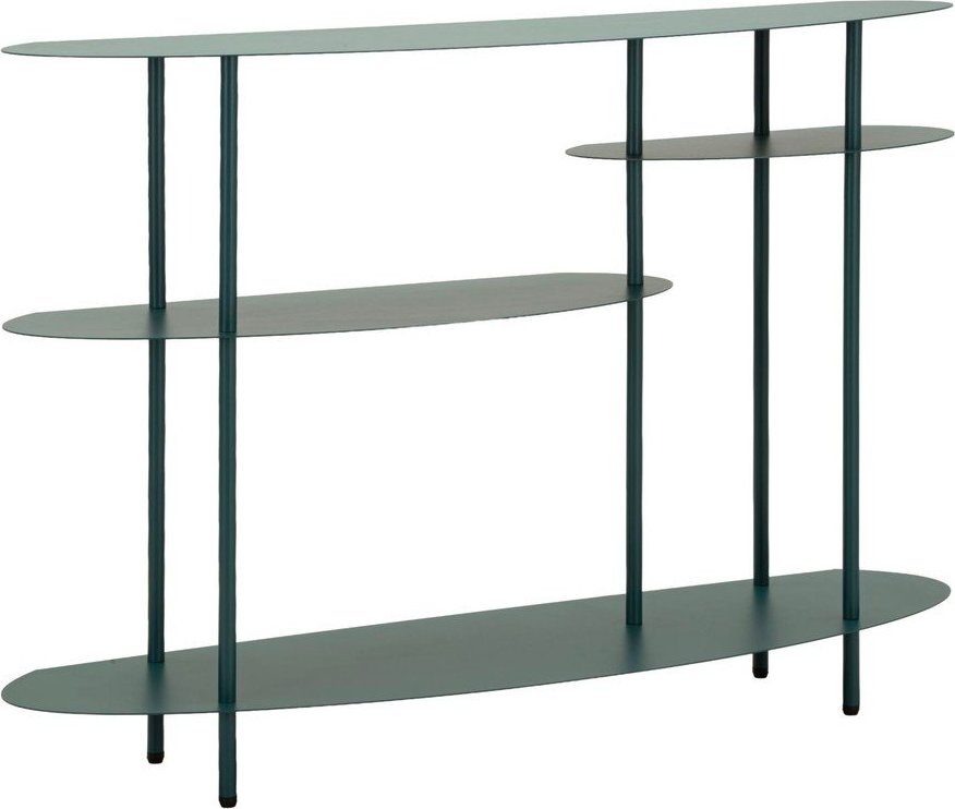 Zelenomodrý kovový konzolový stolek 34x118 cm Saturn – Mauro Ferretti Mauro Ferretti