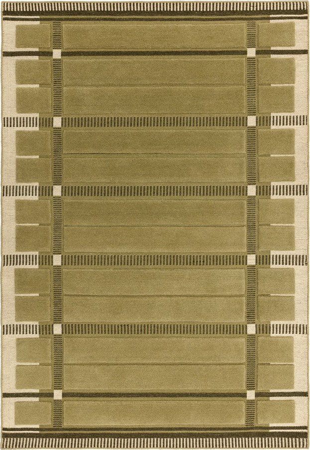 Zelený/béžový ručně tkaný vlněný koberec 160x230 cm – Asiatic Carpets Asiatic Carpets