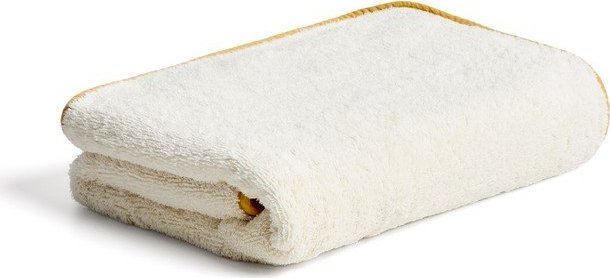 Žlutá/bílá froté bavlněná osuška 70x140 cm Sedora – Kave Home Kave Home
