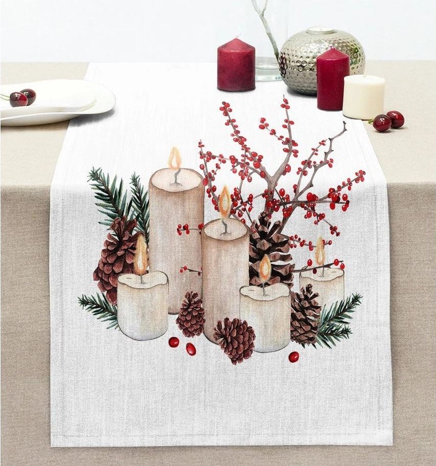 Běhoun na stůl s vánočním motivem 45x140 cm Merry Christmas – Mila Home Mila Home